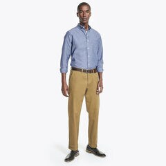 Soft Wash Long Sleeve Classic Fit Shirt,Riviera Blue,large
