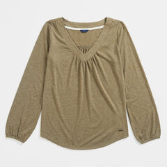 STRIPED LUREX V-NECK TOP,Teal Wave,large