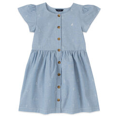 TODDLER GIRLS' ANCHOR PRINT CHAMBRAY DRESS (2T-4T),Nite Sea Heather,large