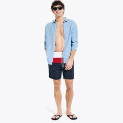 8" COLORBLOCK QUICK-DRY SWIM,Navy,large