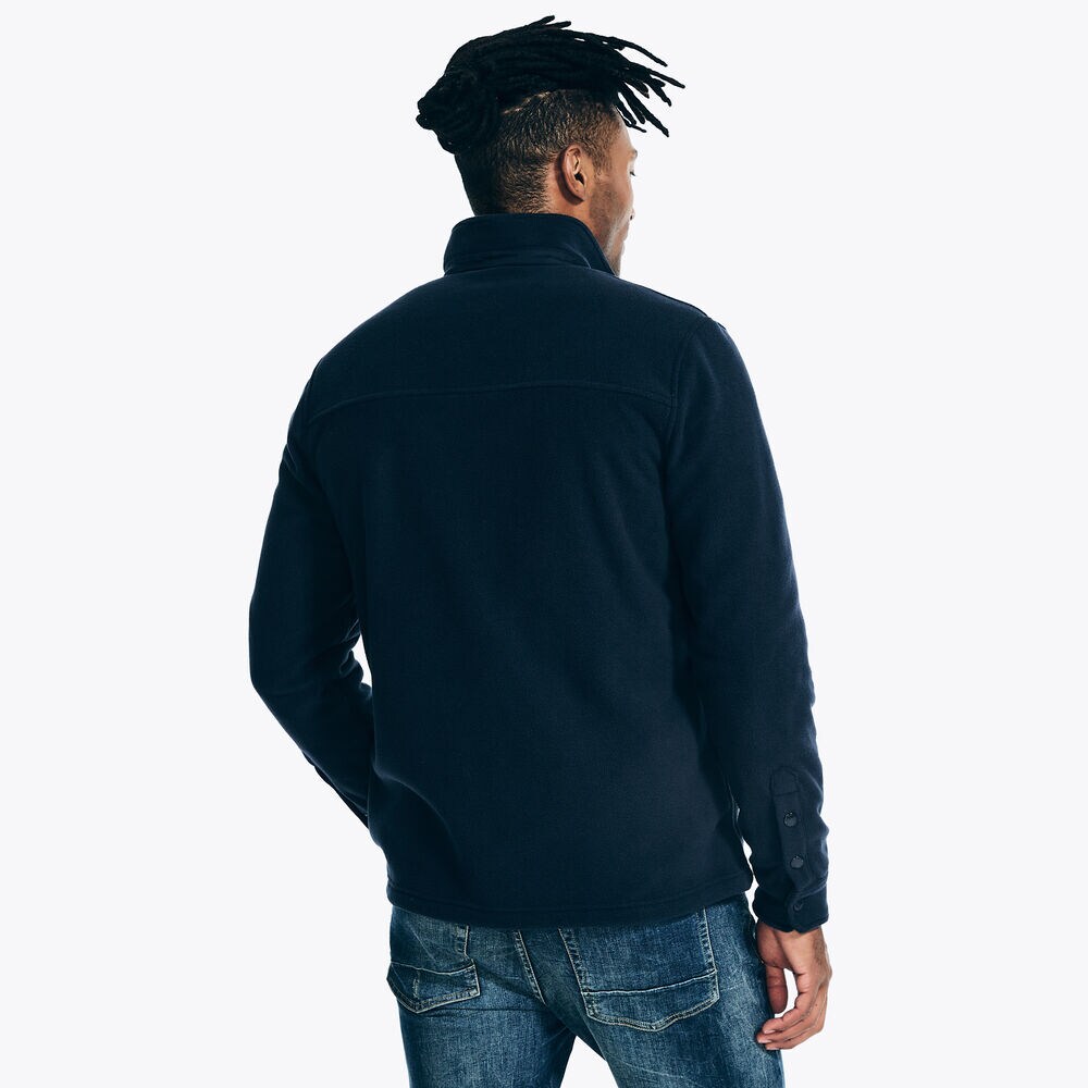 Big & Tall Nautex Fleece Shirt,Stellar Blue Heather,large