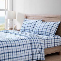 PLAID TWIN SHEET SET,Blue Mirage,large