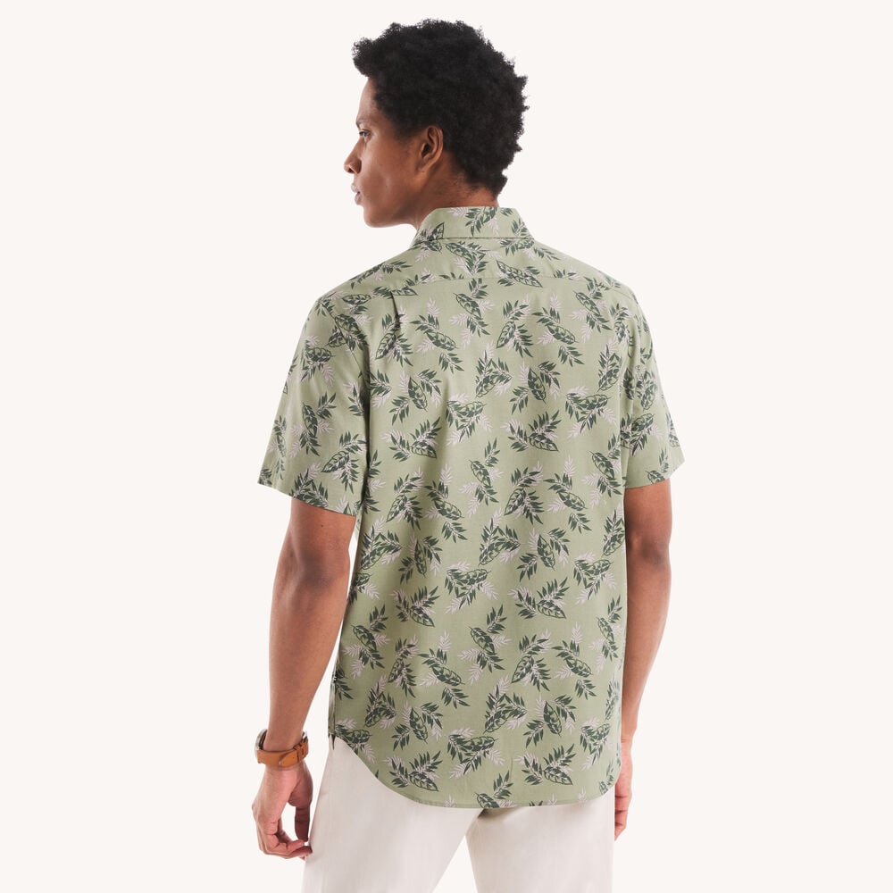 Printed Short-Sleeve Shirt,Galley Green,large