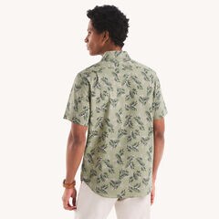 Printed Short-Sleeve Shirt,Galley Green,large
