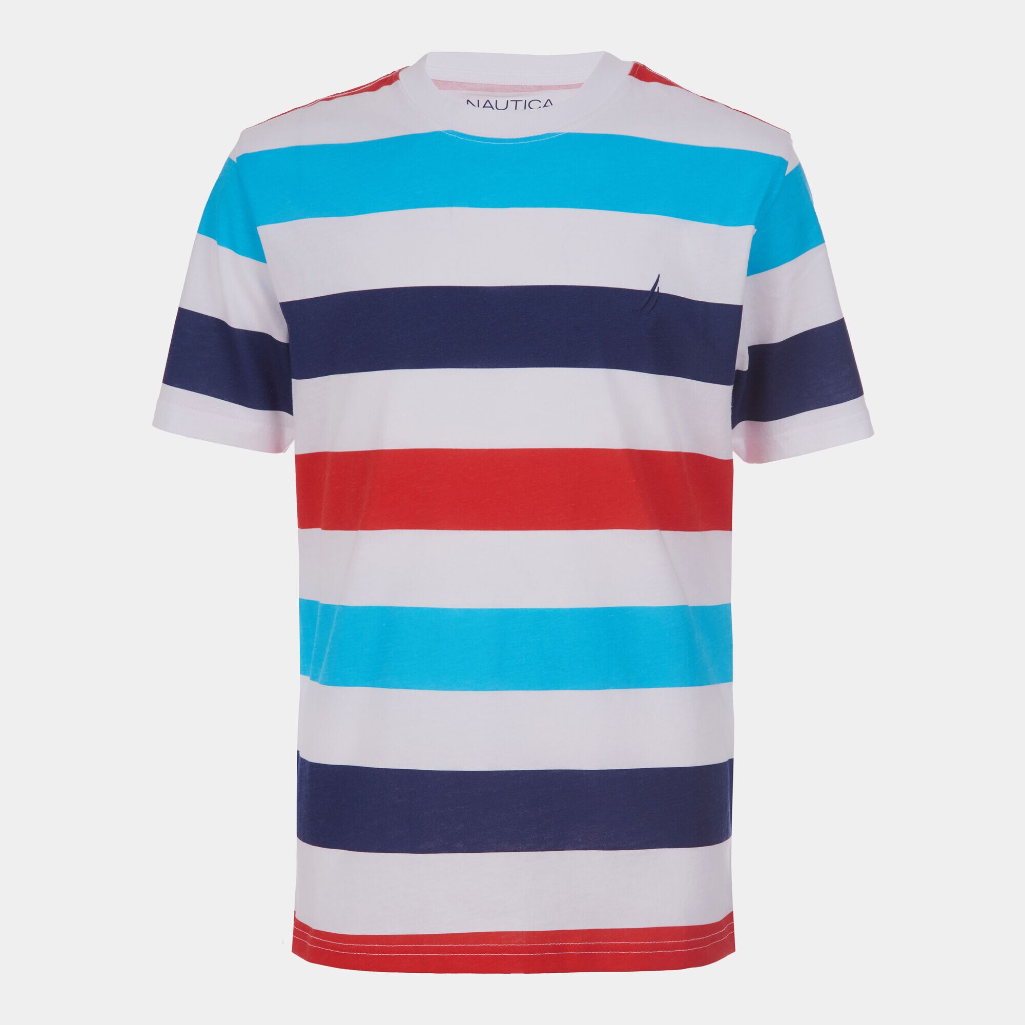 BOYS' STRIPE T-SHIRT (8-20),Antique White Wash,large