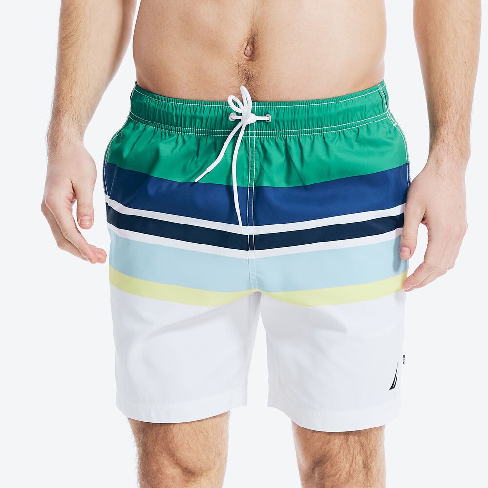 8" SUSTAINABLY CRAFTED STRIPED SWIM,Dark Dill,large