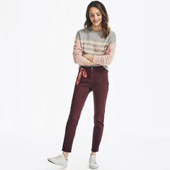 STRIPED COLORBLOCK SWEATER,Fog,large
