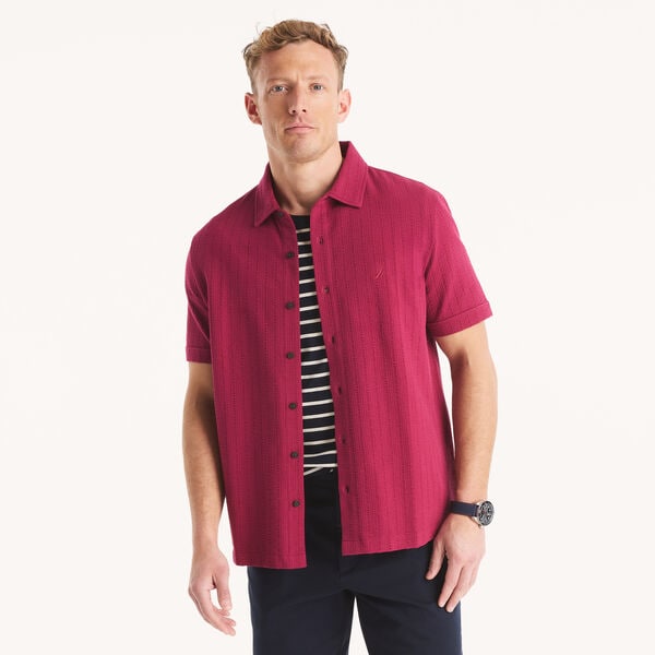 Button-Down Seersucker Polo