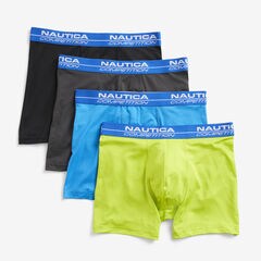 COMPETITION LOGO MESH BOXER BRIEFS, 4-PACK,Grey,large