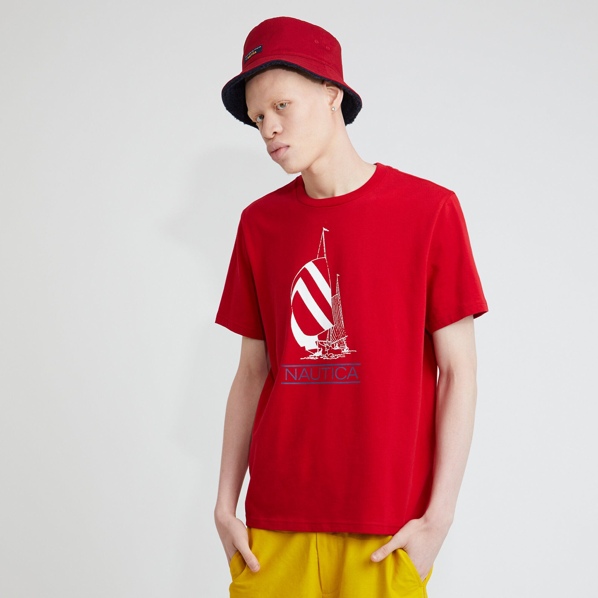 The Lil Yachty Collection by Nautica Sailboat Graphic T-Shirt,Nautica Red,large