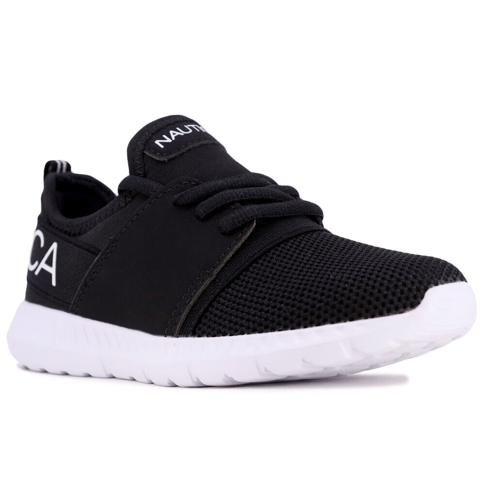 BOYS' LOGO SNEAKER,Black,large