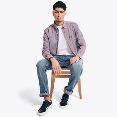 PLAID OXFORD SHIRT,Lotus,large