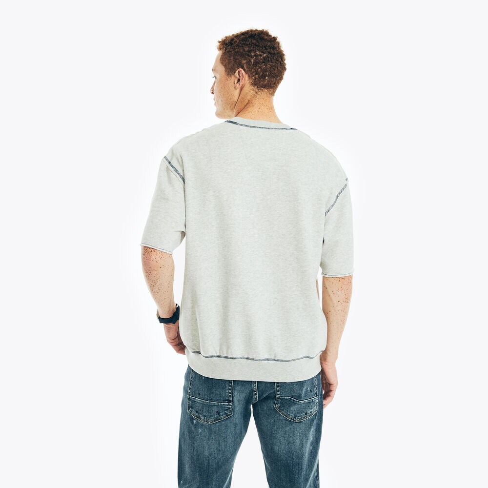 NAUTICA JEANS CO. CREWNECK POCKET T-SHIRT,Charcoal,large