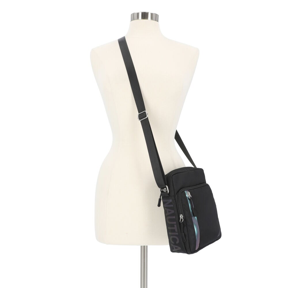 NYLON CROSSBODY BAG,Black,large