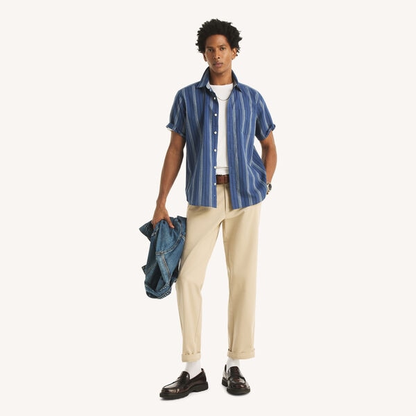 Short-Sleeve Striped Shirt