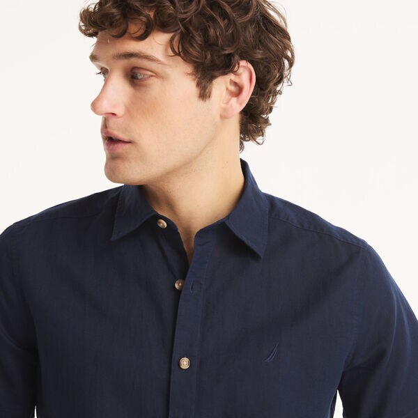 Short-Sleeve Linen Deck Shirt