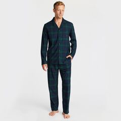 PLAID PAJAMA SET,Kelp Seas,large