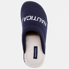 LOGO JERSEY SLIPPER,Navy,large