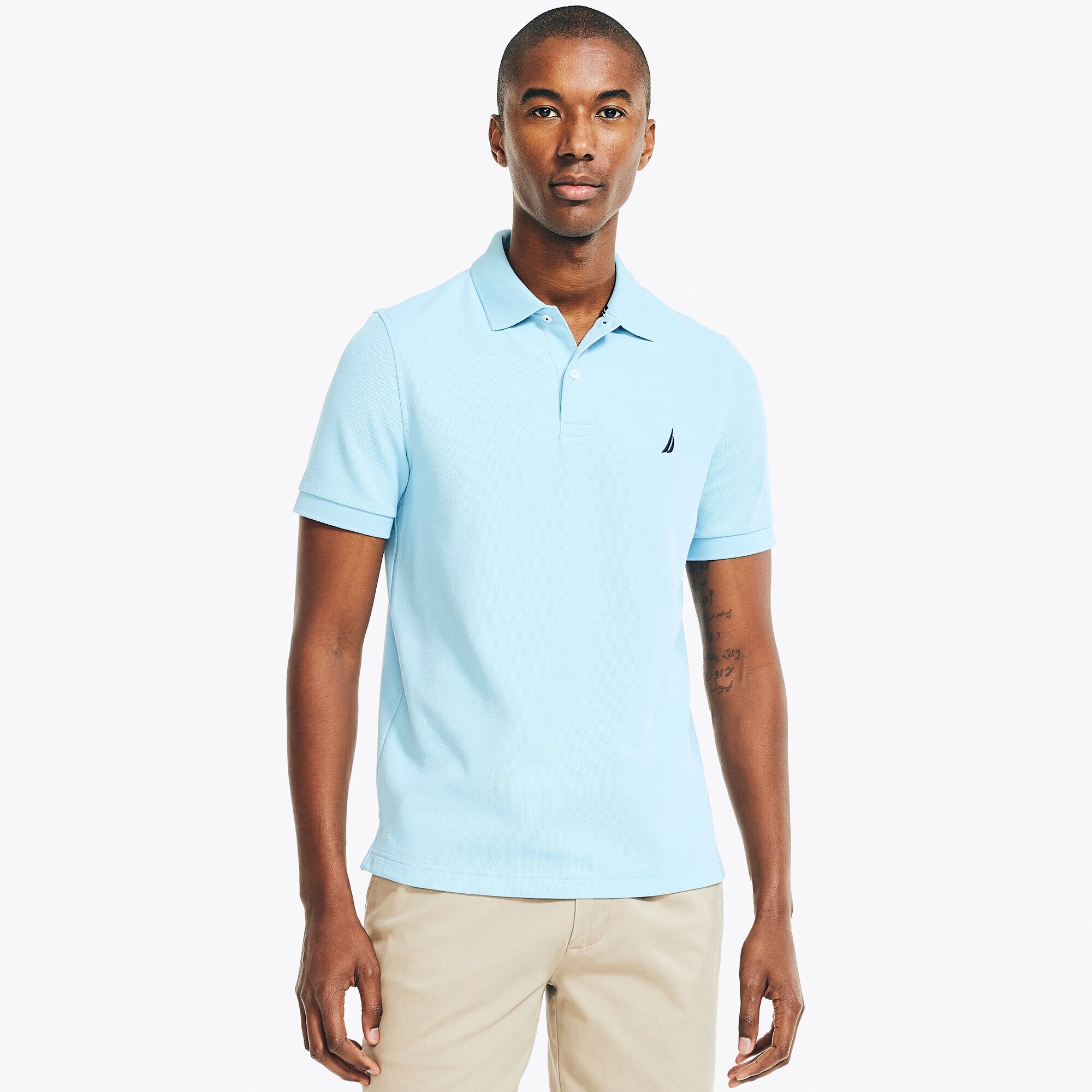 SUSTAINABLY CRAFTED DECK POLO,Cobalt Wave,large