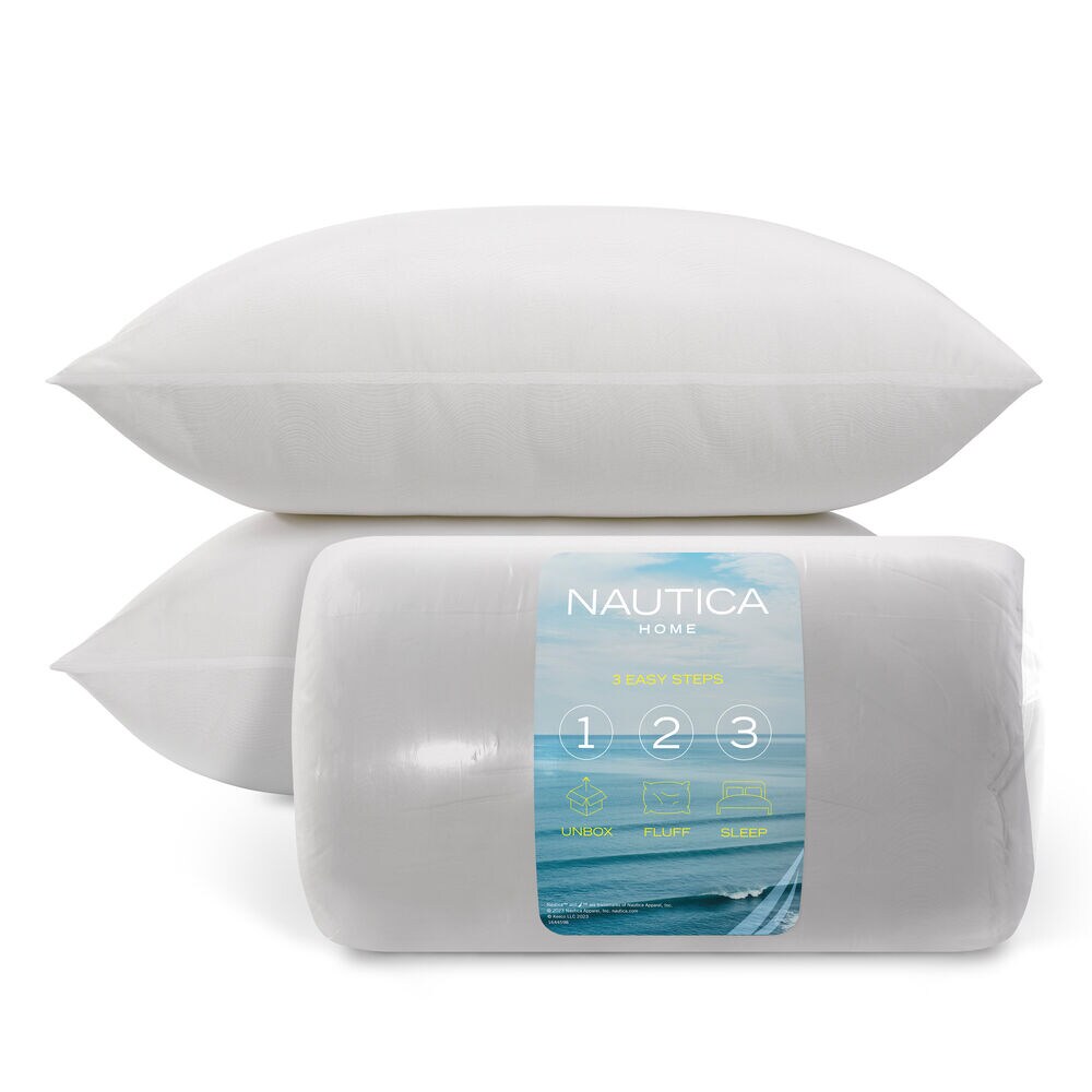 Embossed Ocean Waves King 2pc Pillows,Antique White Wash,large