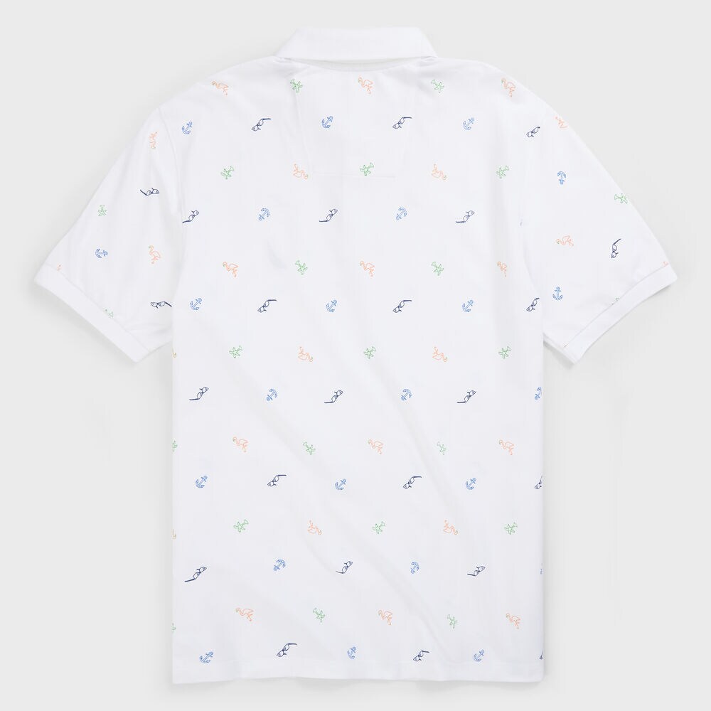 BIG & TALL CLASSIC FIT MARITIME ICON POLO,Bright White,large