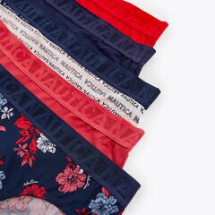 LASER-CUT NYLON BRIEF, 5-PACK,Workshirt Blue,large