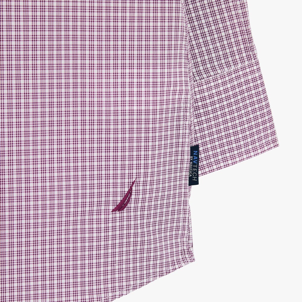 Big & Tall Navtech Plaid Shirt,Aren/Mauve,large