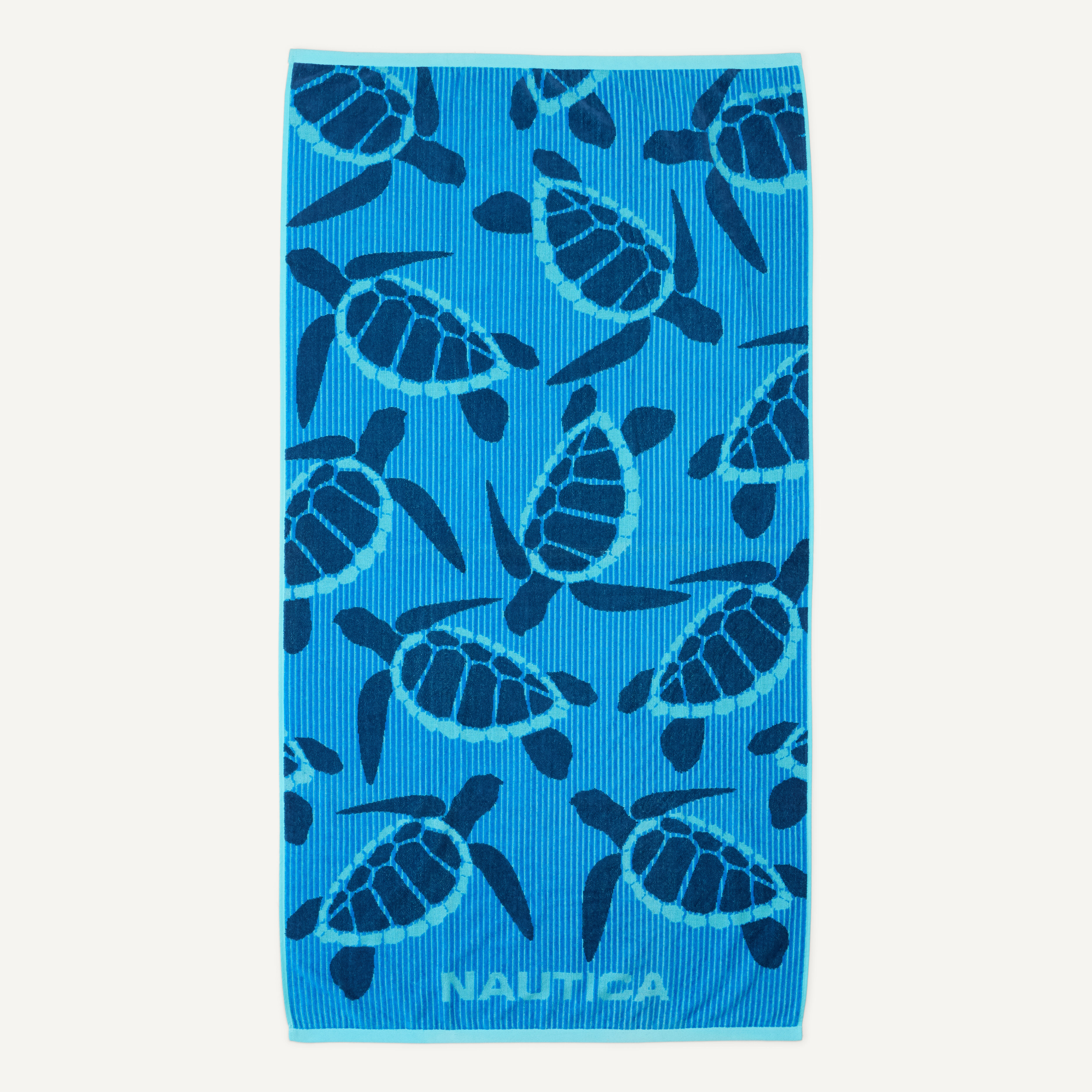 神*楽様 YOASOBI Beach Towel 青 Neon Turtles Blue Beach Towel | Nautica