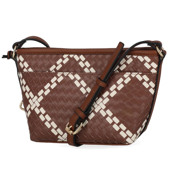 Windowpane Woven Crossbody Bag