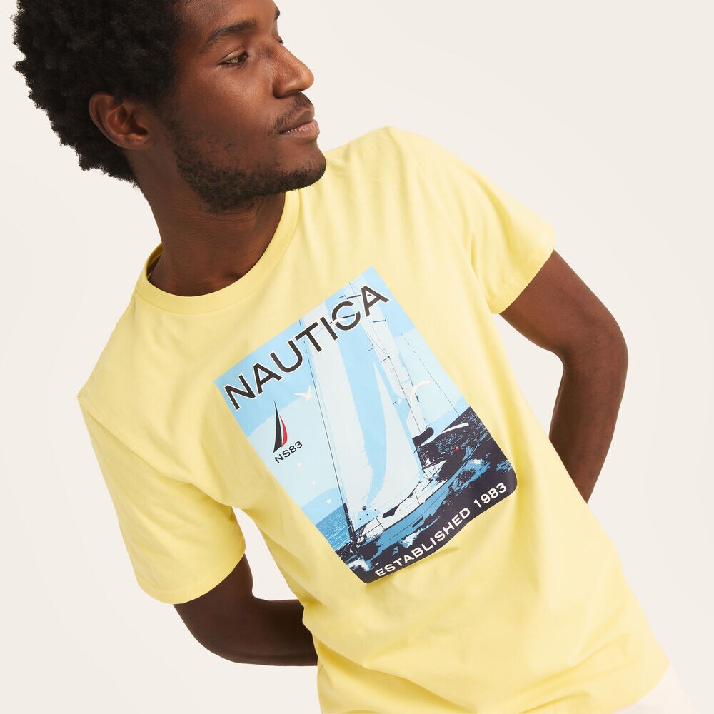 Sailing Graphic T-Shirt,French Vanilla,large