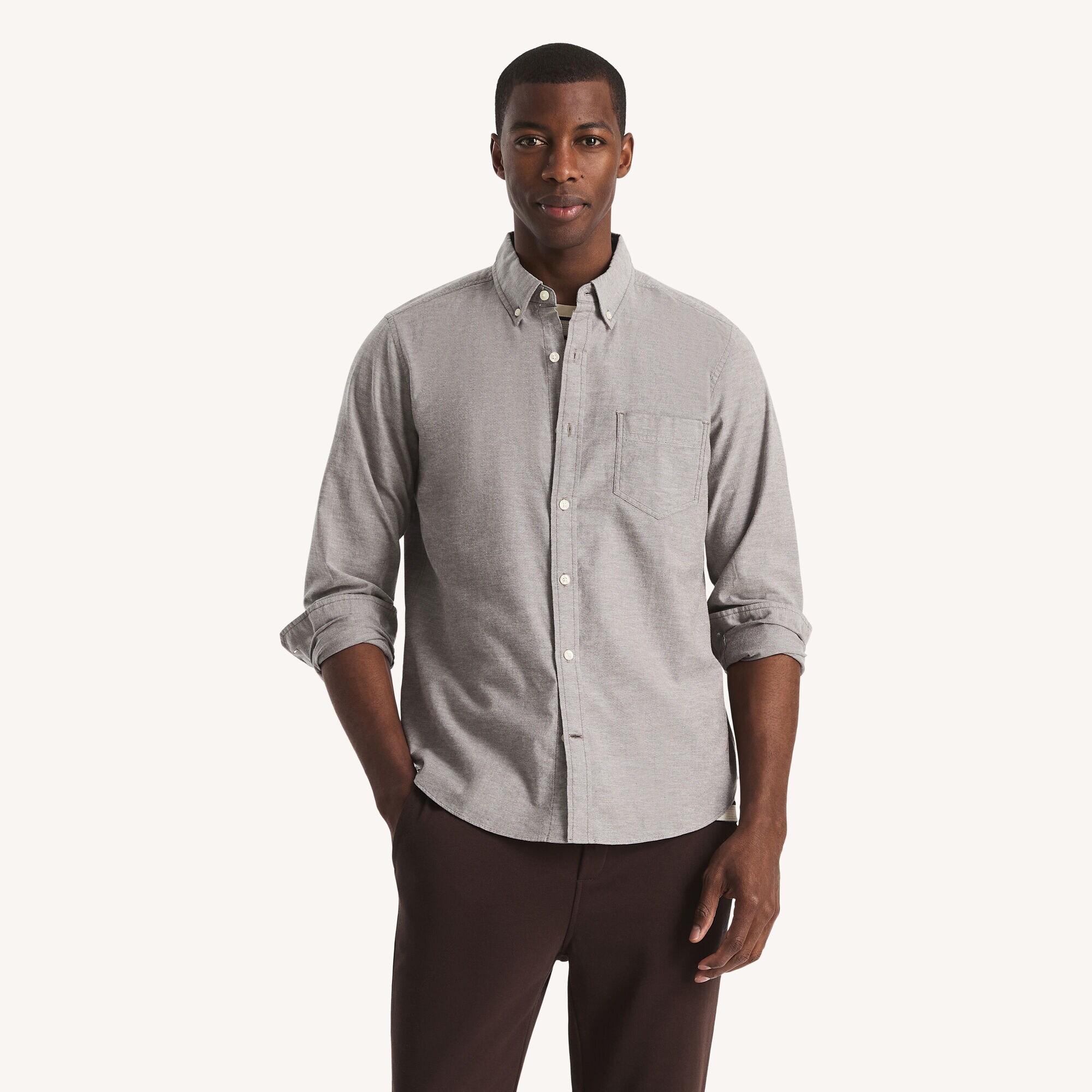 Oxford Shirt,Stonesand,large