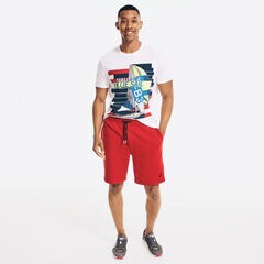 BLUE SAIL GRAPHIC T-SHIRT,Bright White,large