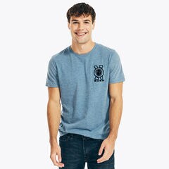 BIG & TALL MARINE GRAPHIC T-SHIRT,Anchor Blue Heather,large