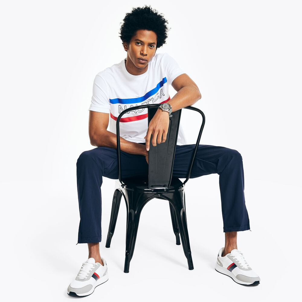 NAVTECH SUSTAINABLY CRAFTED LOGO T-SHIRT,Bright White,large