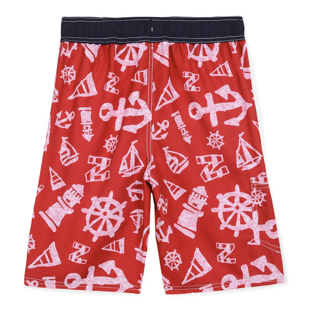 Boys' Nick Print Swim Trunks,Melonberry,large