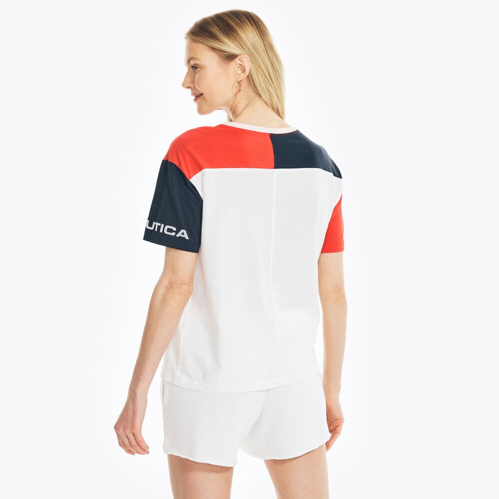PATCHWORK GRAPHIC T-SHIRT,Bright White,large