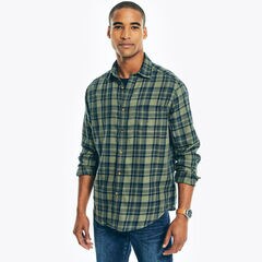 PLAID SHIRT,Hillside Olive,large