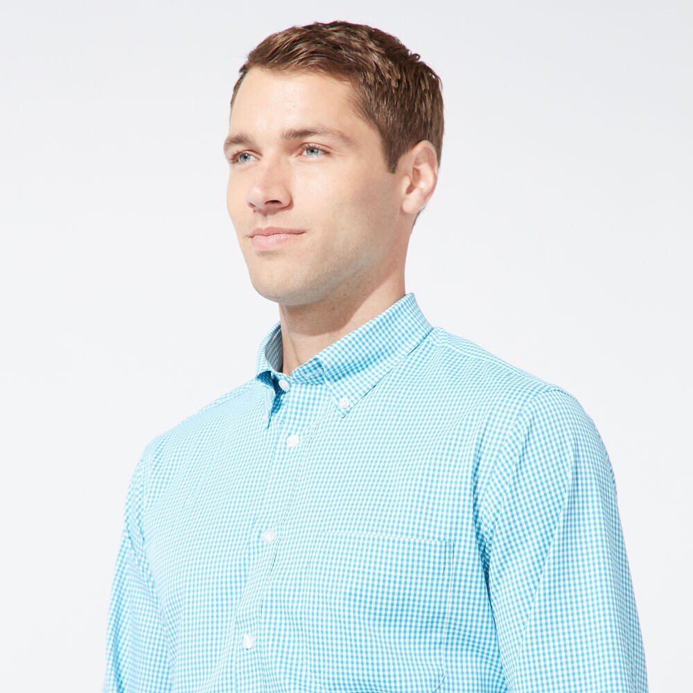 CLASSIC FIT PERFORMANCE TECH SHIRT,Anchor Blue Heather,large