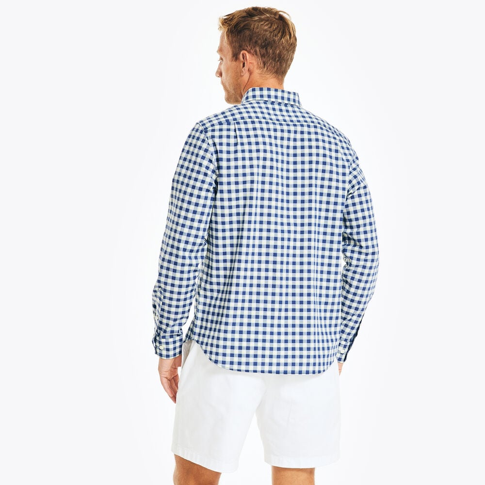 Sustainably Crafted Plaid Shirt,Estate Blue,large