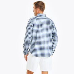 Sustainably Crafted Plaid Shirt,Estate Blue,large