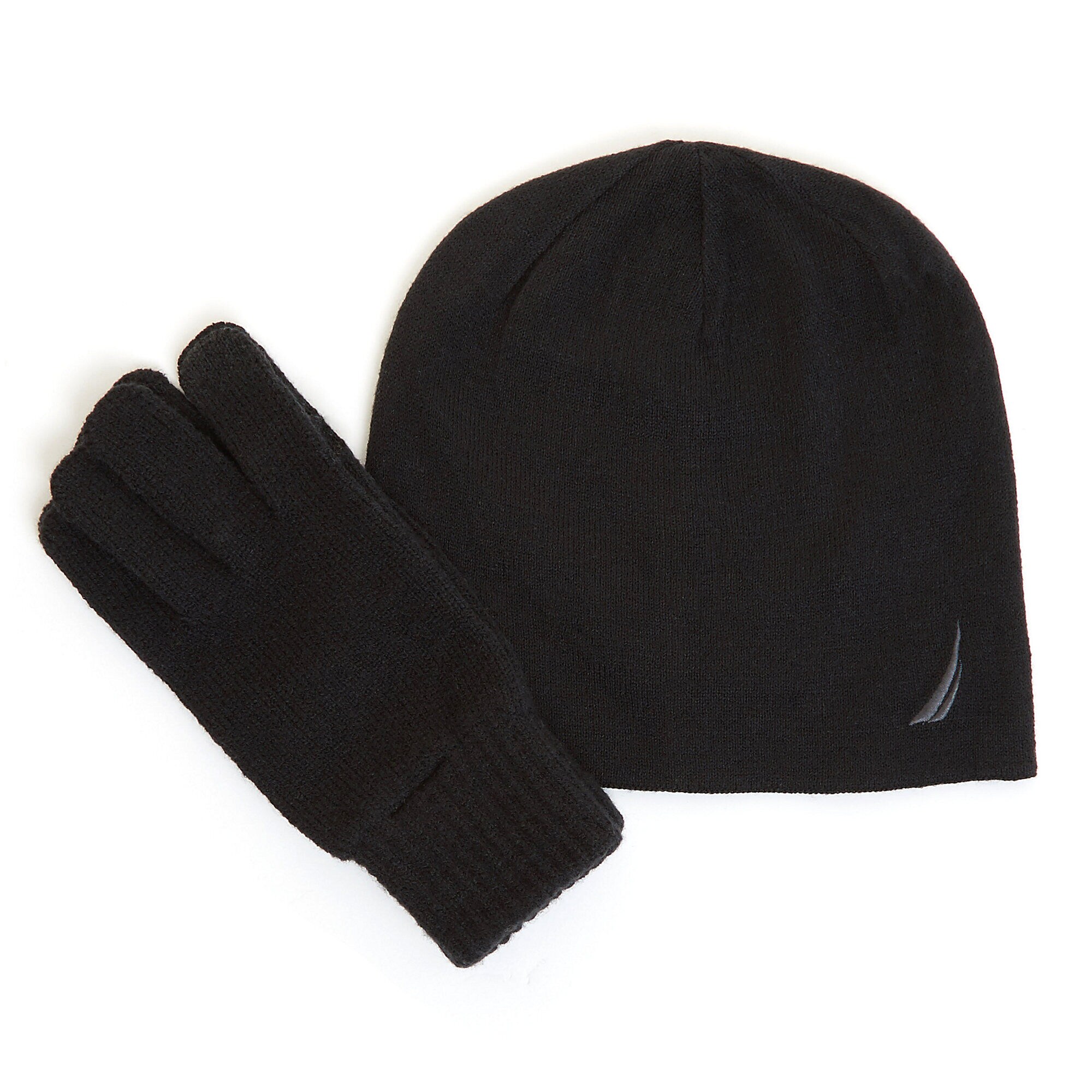 Hat & Gloves Gift Set,Black,large