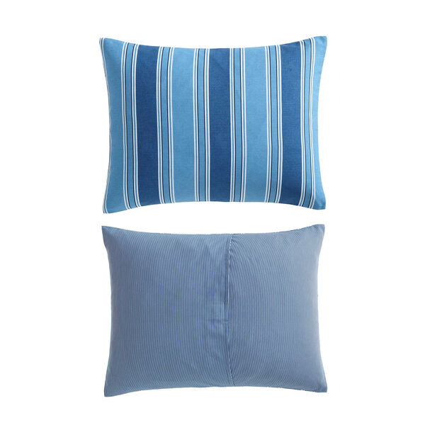 Gilpin Stripe Blue King Comforter Set