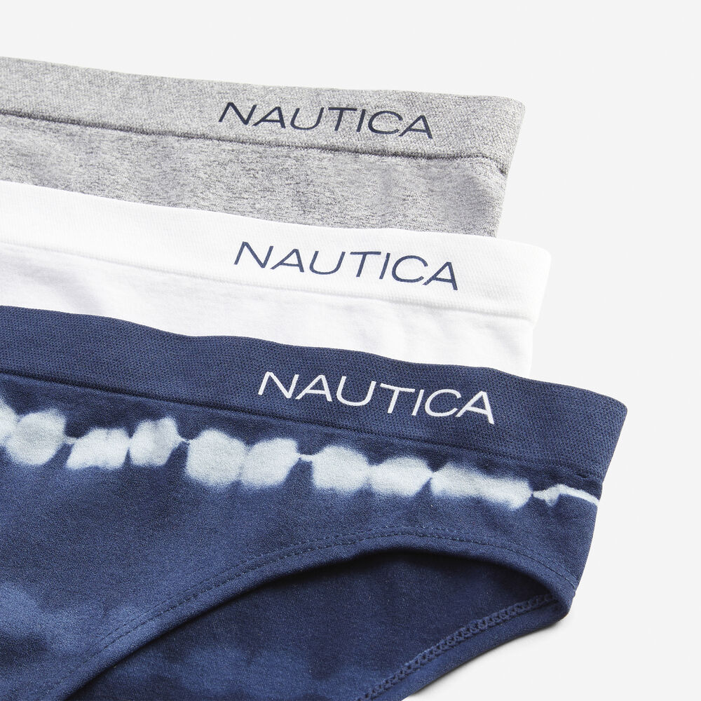 TIE-DYE BIKINI BRIEFS, 3-PACK,Navy,large