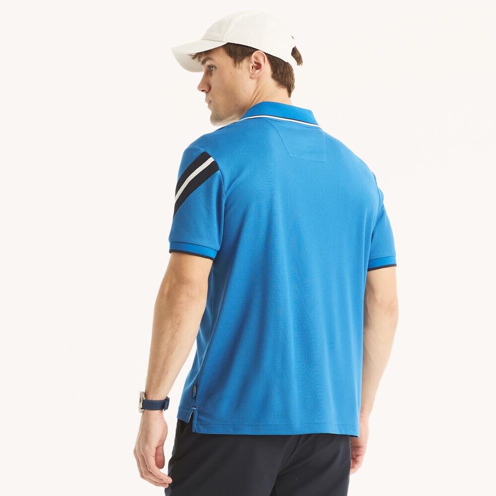 Navtech Classic Fit Colorblock Polo,True Navy,large