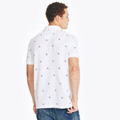 CLASSIC FIT SAILBOAT PRINTED POLO,Bright White,large