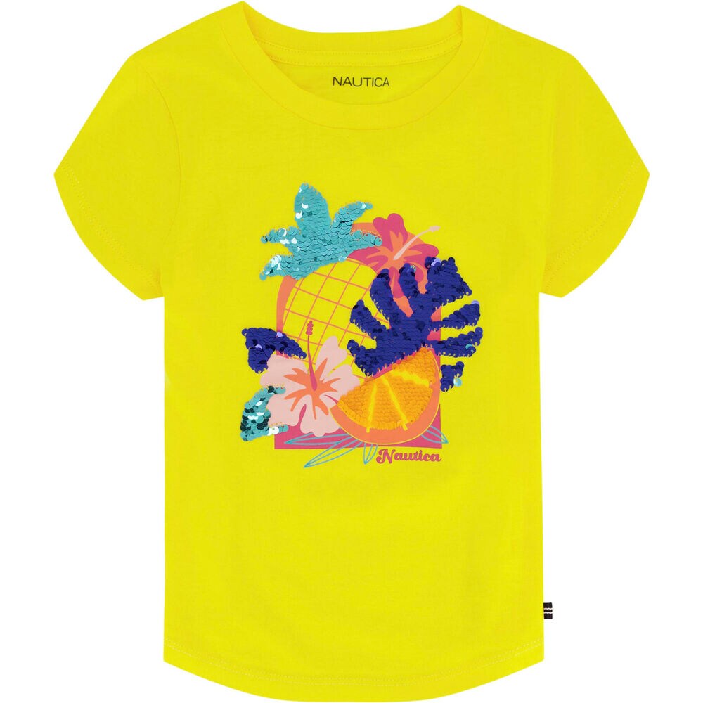 Little Girls' Fruit Flowers T-Shirt (4-6X),LIGHT MIMOSA,large