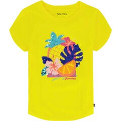 Little Girls' Fruit Flowers T-Shirt (4-6X),LIGHT MIMOSA,large