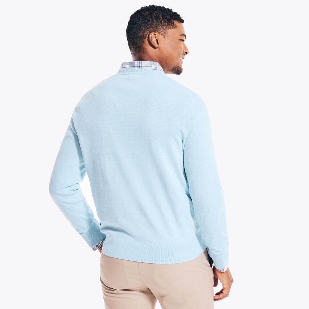 NAVTECH V-NECK SWEATER,Cobalt Wave,large