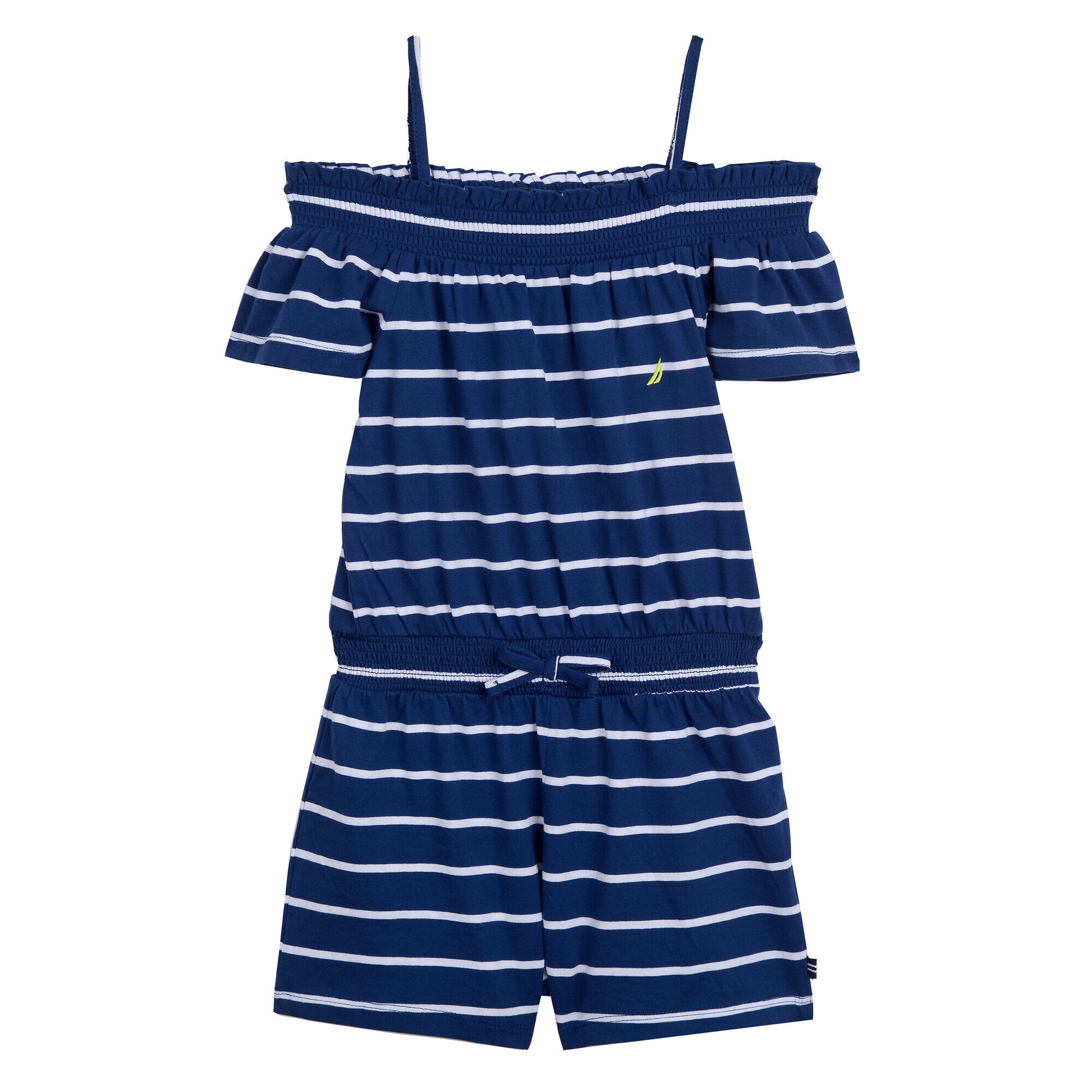 LITTLE GIRLS' COTTON ROMPER (4-7),Aqua Isle,large