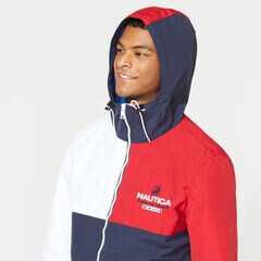 LIGHTWEIGHT COLORBLOCK JACKET,Navy,large
